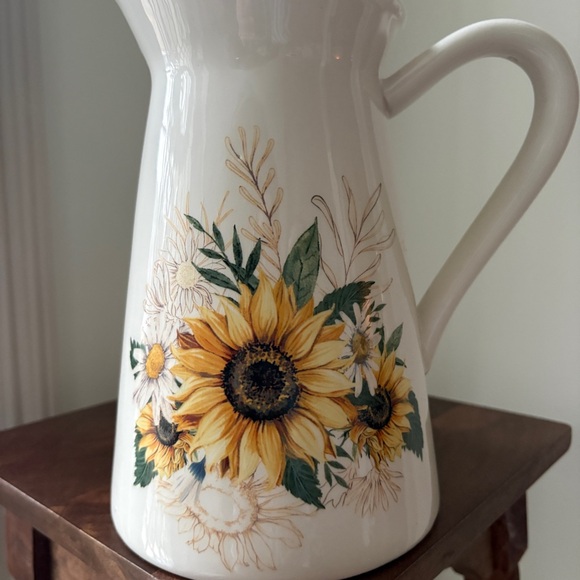 Sunflower Ceramic Pitcher - Picture 3 of 7
